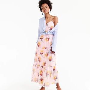 J.CREW MERCANTILE FLORAL TIERED MAXI DRESS
